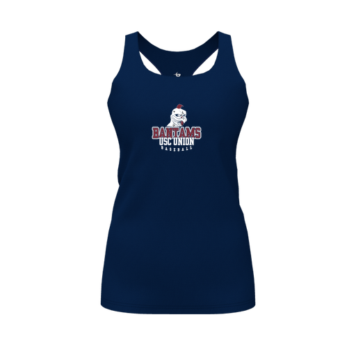 [FT0TRBNV-FYS-LOGO1] Decker Racerback Tank Top (Female Youth S, Navy, Logo 1)