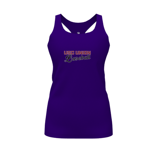 [FT0TRBPP-FYS-LOGO2] Decker Racerback Tank Top (Female Youth S, Purple, Logo 2)
