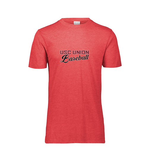 [FTSCUBRD-YS-LOGO2] Decker Youth Tri-Blend T-Shirt - Short Sleeve (Youth S, Red, Logo 2)
