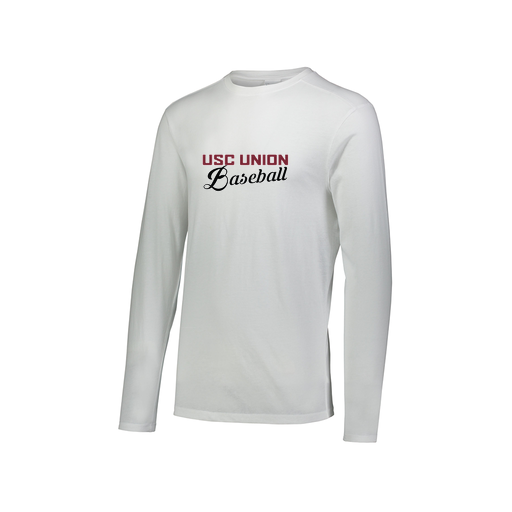 [FTLCUBWH-AXS-LOGO2] Decker Men's Tri-Blend T-Shirt - Long Sleeve (Adult XS, White, Logo 2)