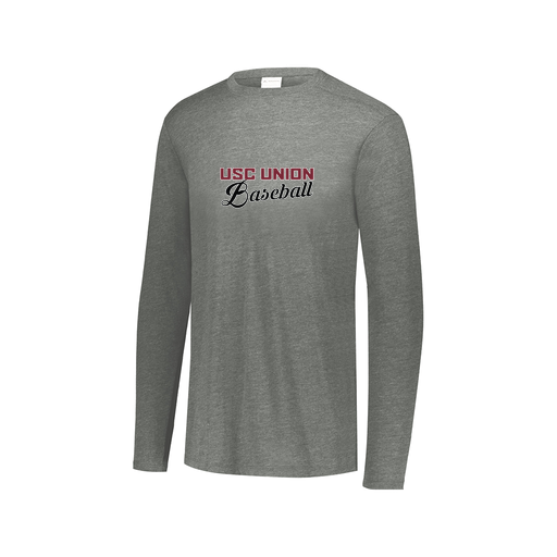 [FTLCUBGY-AXS-LOGO2] Decker Men's Tri-Blend T-Shirt - Long Sleeve (Adult XS, Gray, Logo 2)